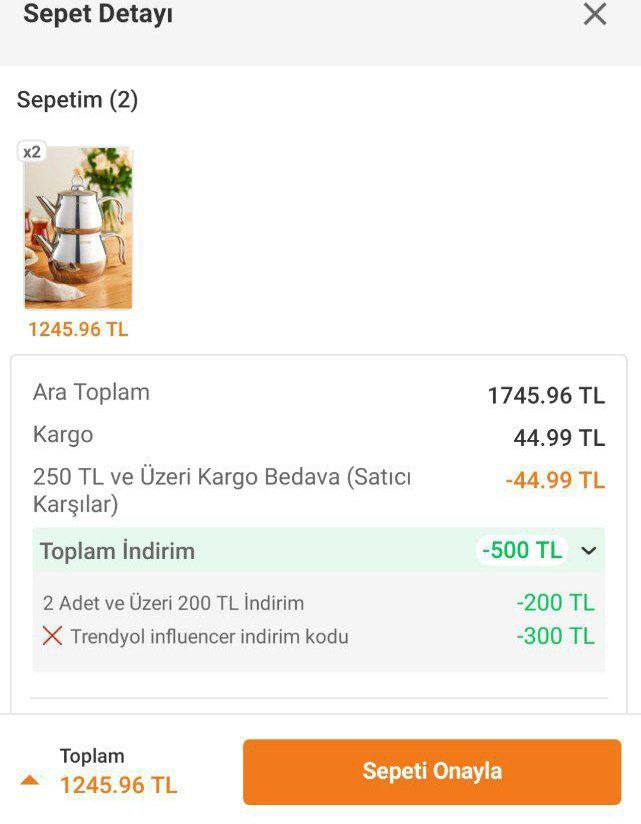 Emsan Lina Midi Çaydanlık Takımı Inox 2 Adet Alımda 622 TL (kodla)
