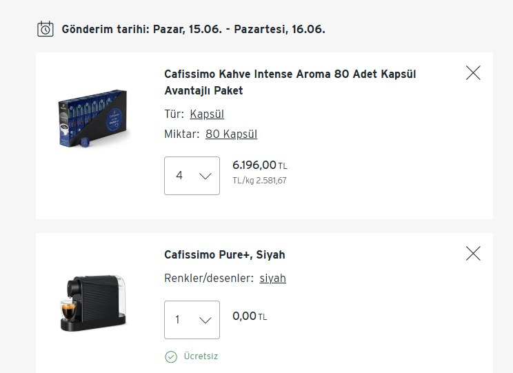 Tchibo'dan 4 koli kapsüle kahve makinası hediye!